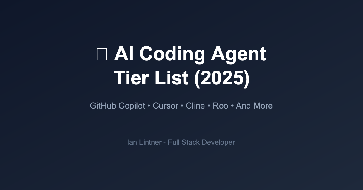 AI Coding Agent Tier List (2025 Edition) - Ranking the best AI coding assistants