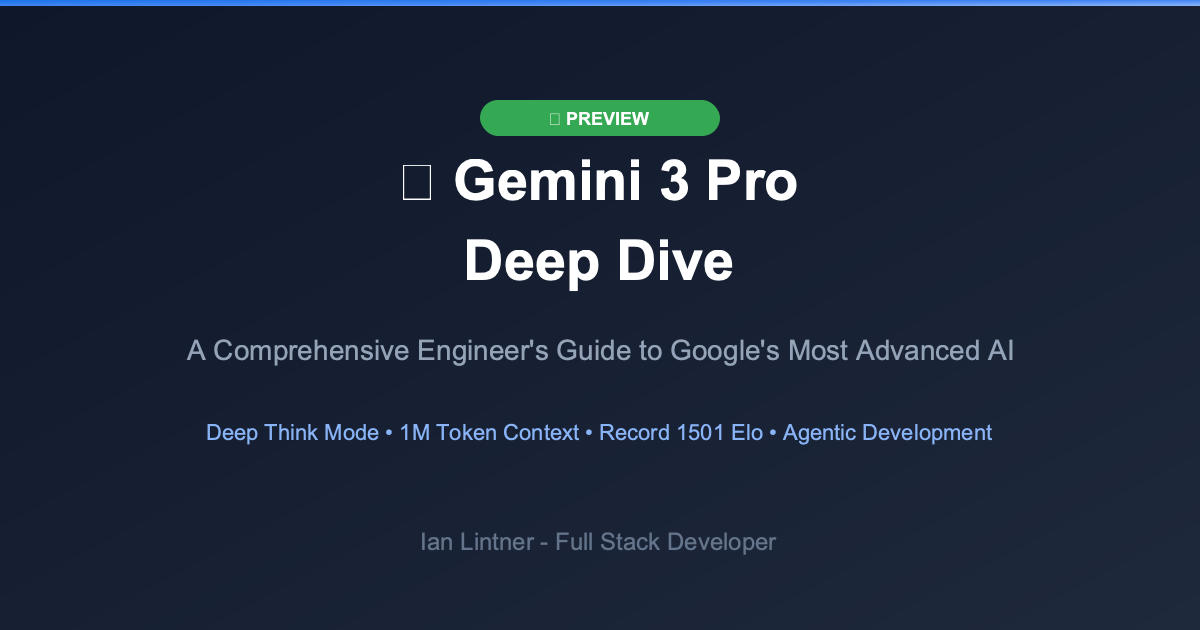 Mastering Gemini 3 Pro - A Comprehensive Engineer's Guide