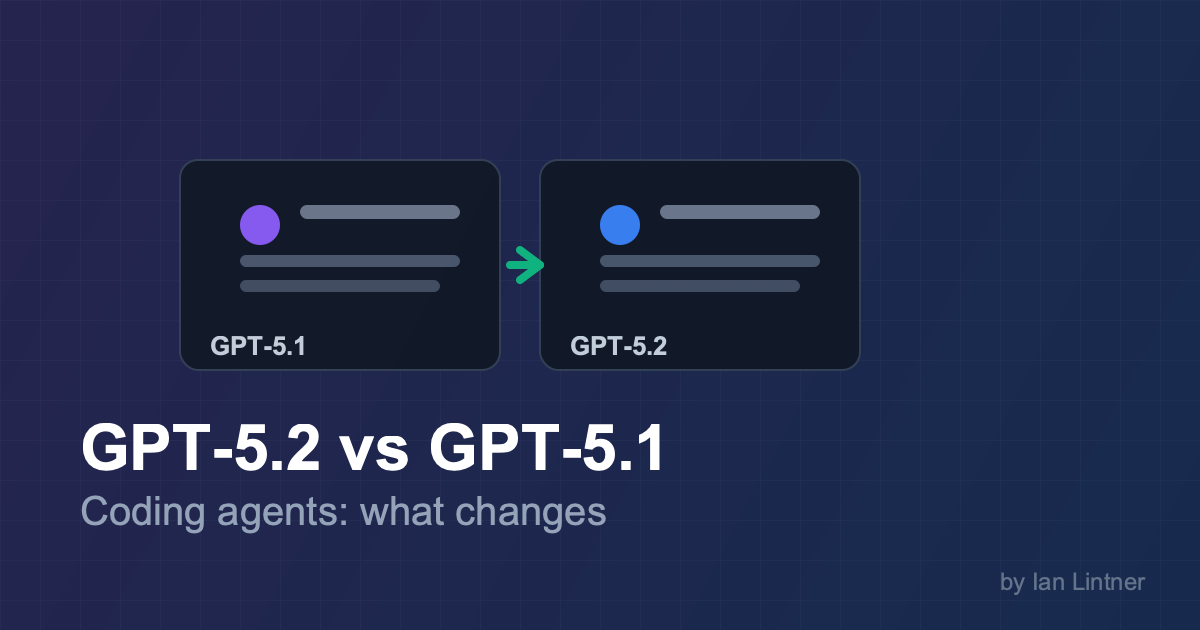 Comparison of GPT-5.2 and GPT-5.1 for coding agents