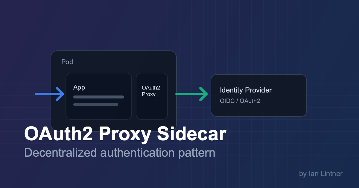OAuth2 Proxy Sidecar Pattern: Decentralized Authentication for Kubernetes